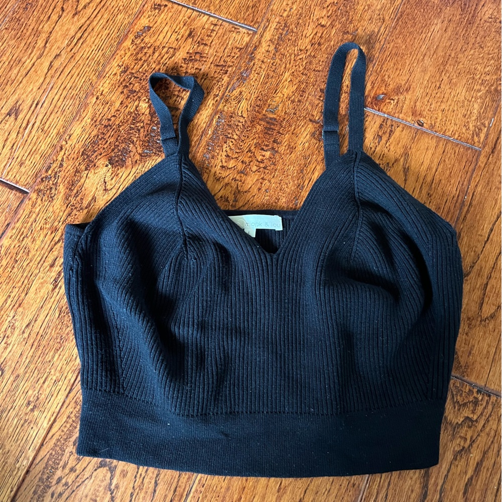 Monk & Lou Ribbed Bralette Top
